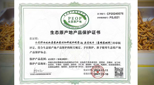 德耀娜秀 奮進(jìn)比如║熱烈祝賀！比如縣“亞貢牦?！比脒x農(nóng)業(yè)農(nóng)村部全國名特優(yōu)新農(nóng)產(chǎn)品名錄